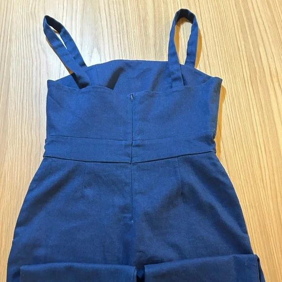 Harly Jae Bardot Navy Blue Jumpsuit Size M - Picture 7 of 8